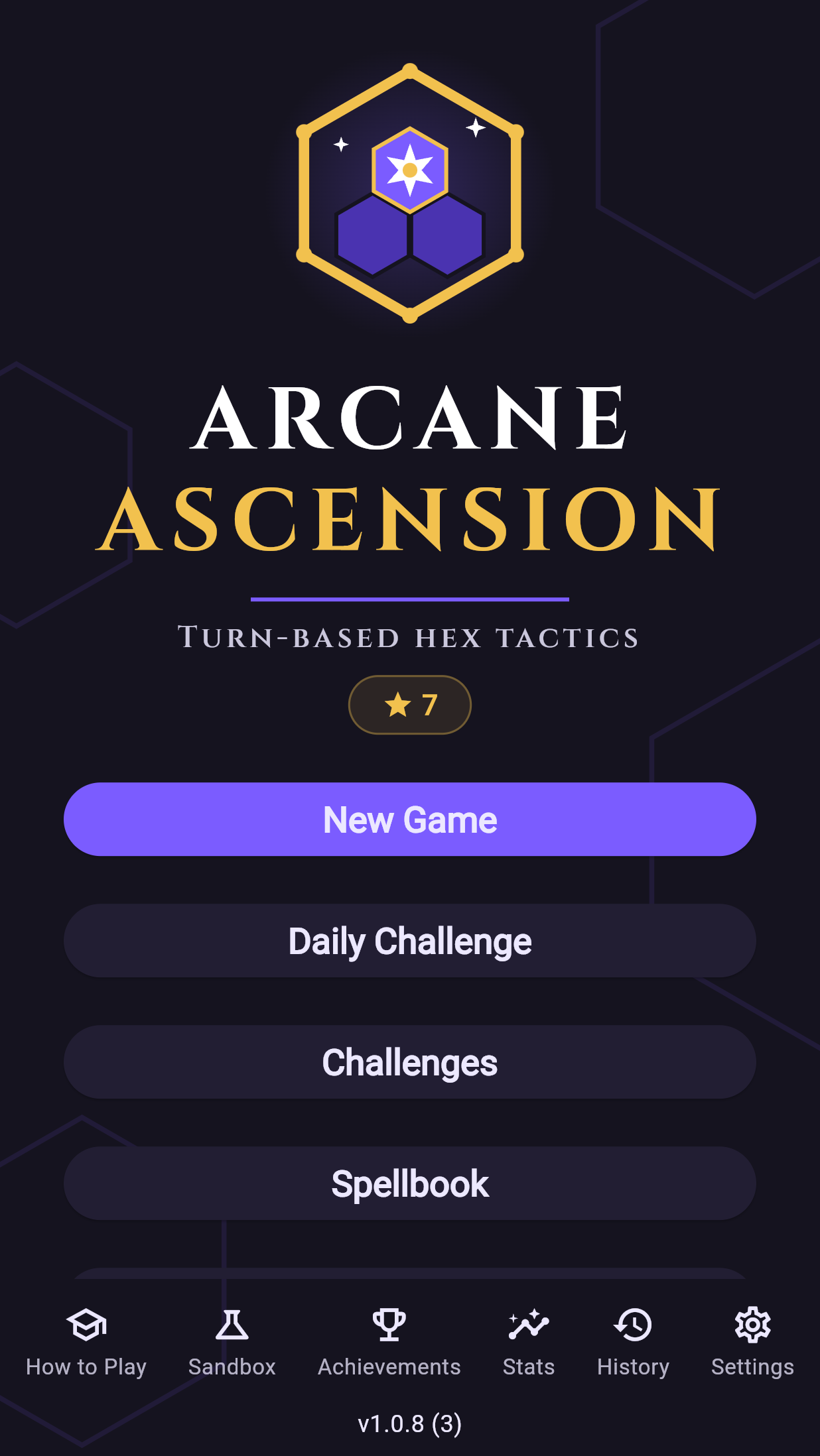 Main menu